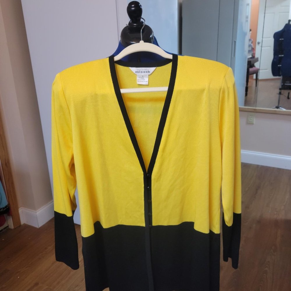 Yellow/Black Misook Jacket--Size Large--$30
